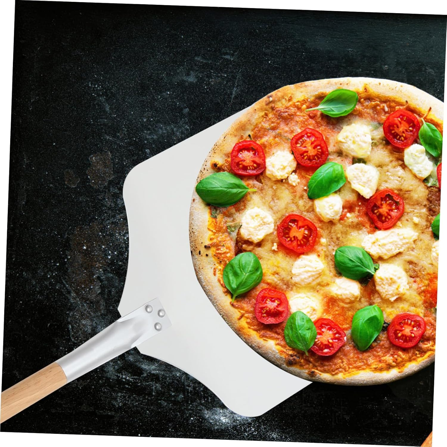 2pcs Boxed Multipurpose Pizza Shovel Cutter Detachable Handle for Baking Cake Transfer Pancake Cutting