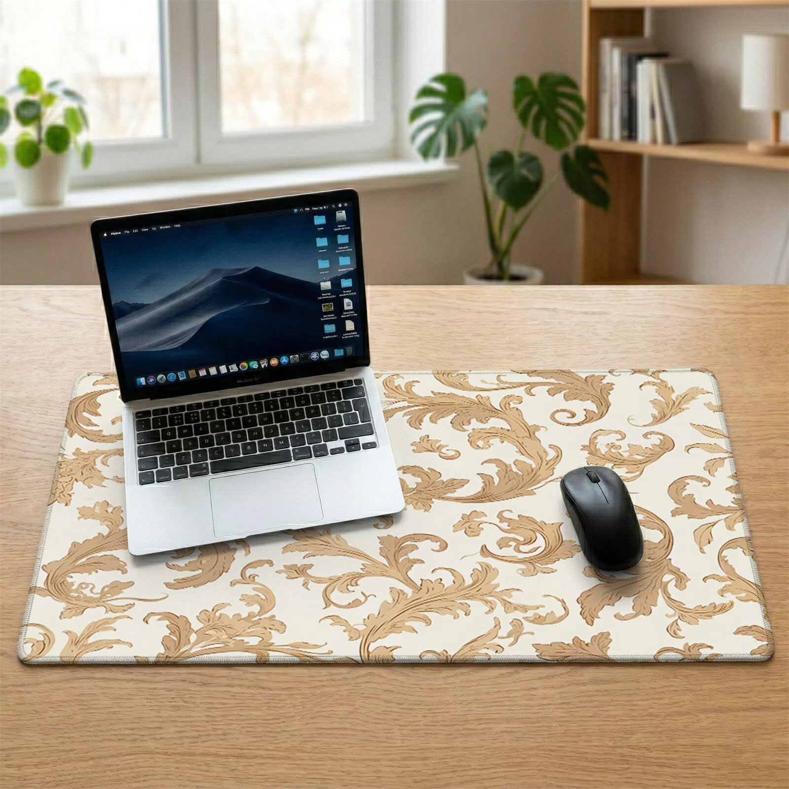 Sottomano Scrivania Grande 1200 x 600 x 3 mm Nordico Tappetino Tastiera Computer con Base Antiscivolo e Bordi Cuciti, Protezione Impermeabile, per Lavoro, Casa e PC Gamer, Regali Uomini (Crema) L-x486