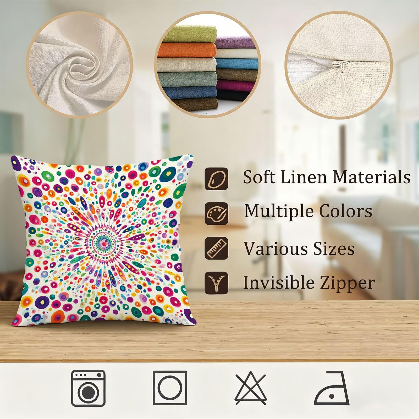 PúRpura Funda Almohada 60x60 Abstracto Funda Cojin 60x60 Cojines Sofa Lino Fundas Almohadas Cuadrada Fundas Cojines Juego 4 Protector Almohada Cervicales y Cuello, para Jardin Dormitorio E - 523