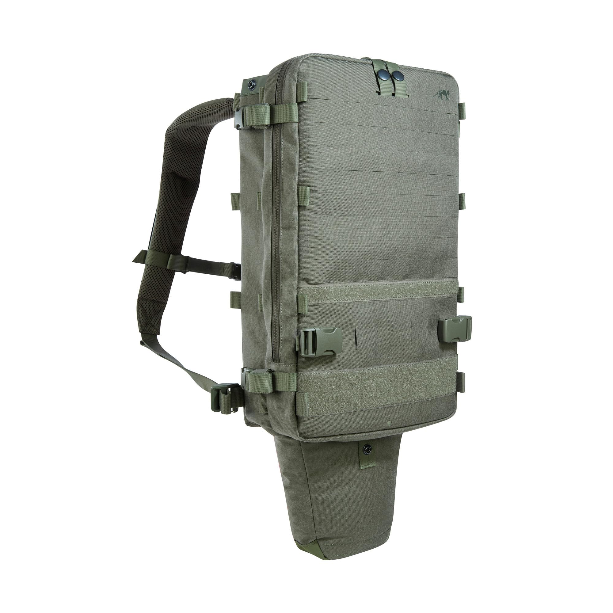 Tasmanian Tiger TT Breacher Pack plecak taktyczny dla sił zbrojnych z adapterem do nośników płyt i systemu Molle, szary kamienny-oliwkowy IRR, 14 Liter