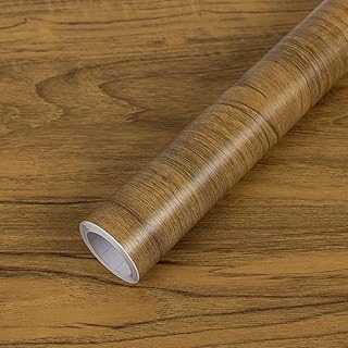 practicalWs Wood Grain Contact Paper Peel and Stick - Self Adhesive Brown Wallpaper for Cabinet - Waterproof Vinyl Wrap for Kitchen Countertop - Wall Paper for Furniture Shelf Liner 15.7’’ x 78.7’’