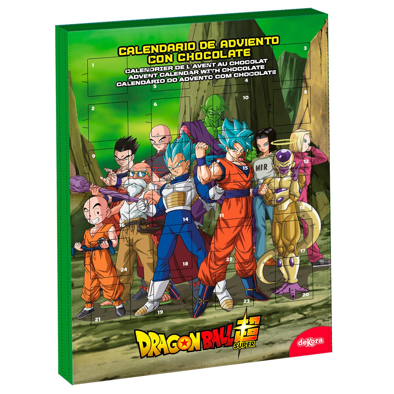 Dragon Ball Calendario de Adviento 24 chocolatinas chocolate con leche 50g Licencia oficial