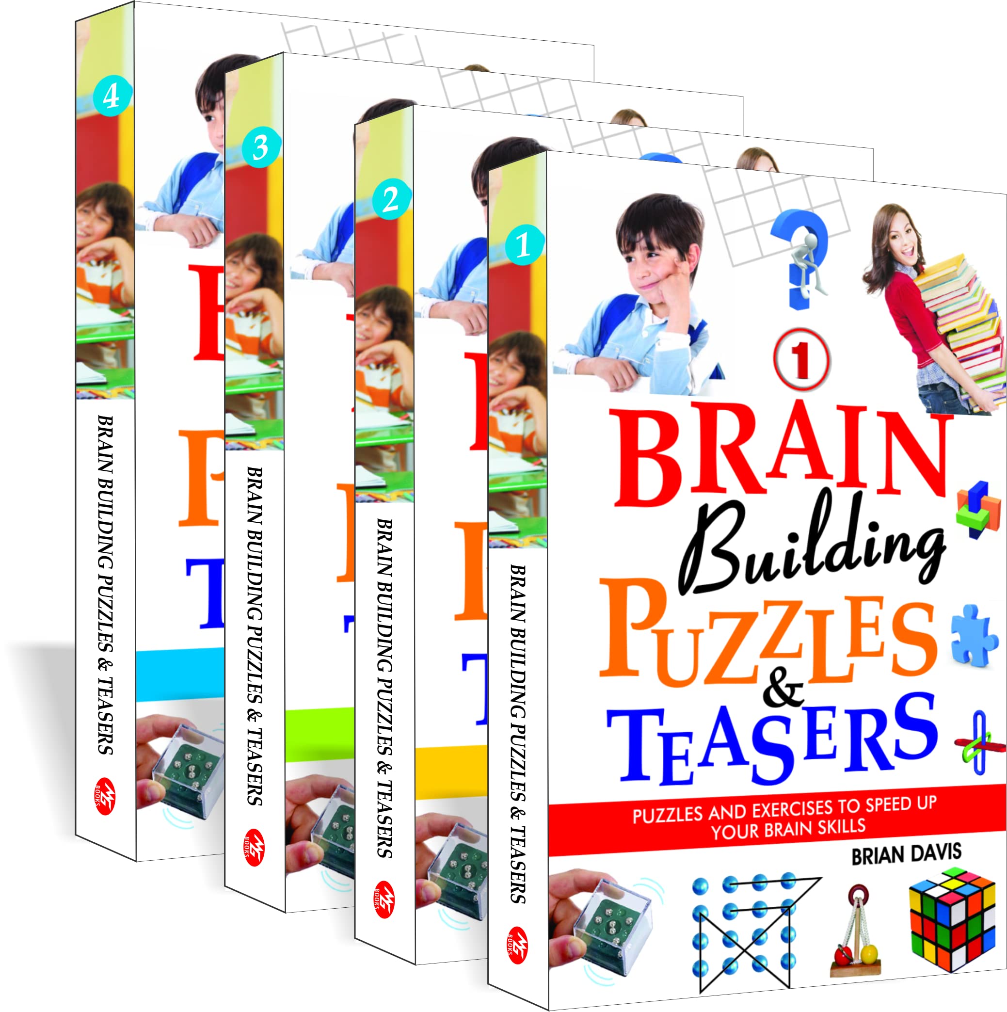 Brain Building Puzzles (Set Of 4 Books)