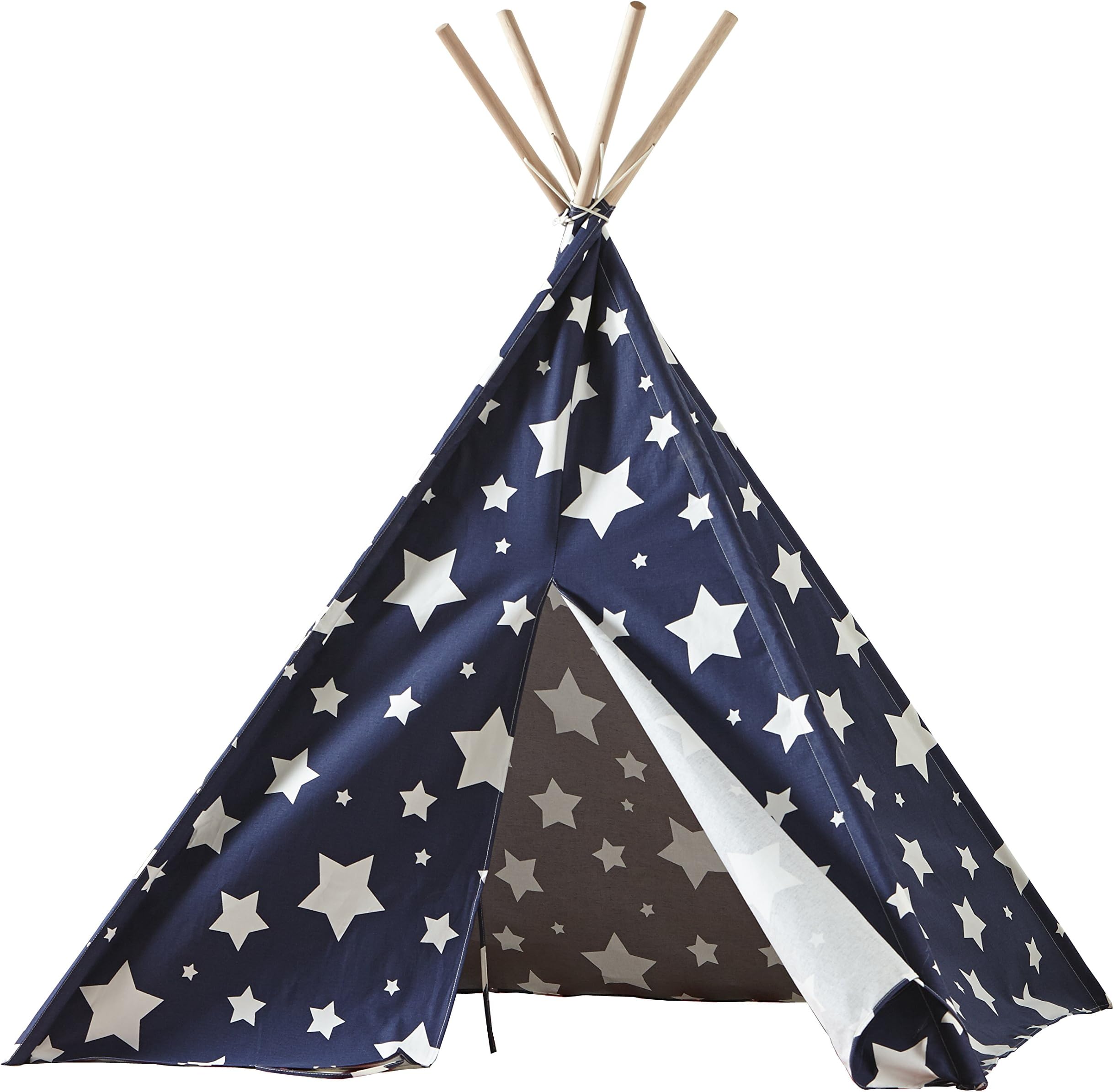 Children's Teepee Blue with White Stars