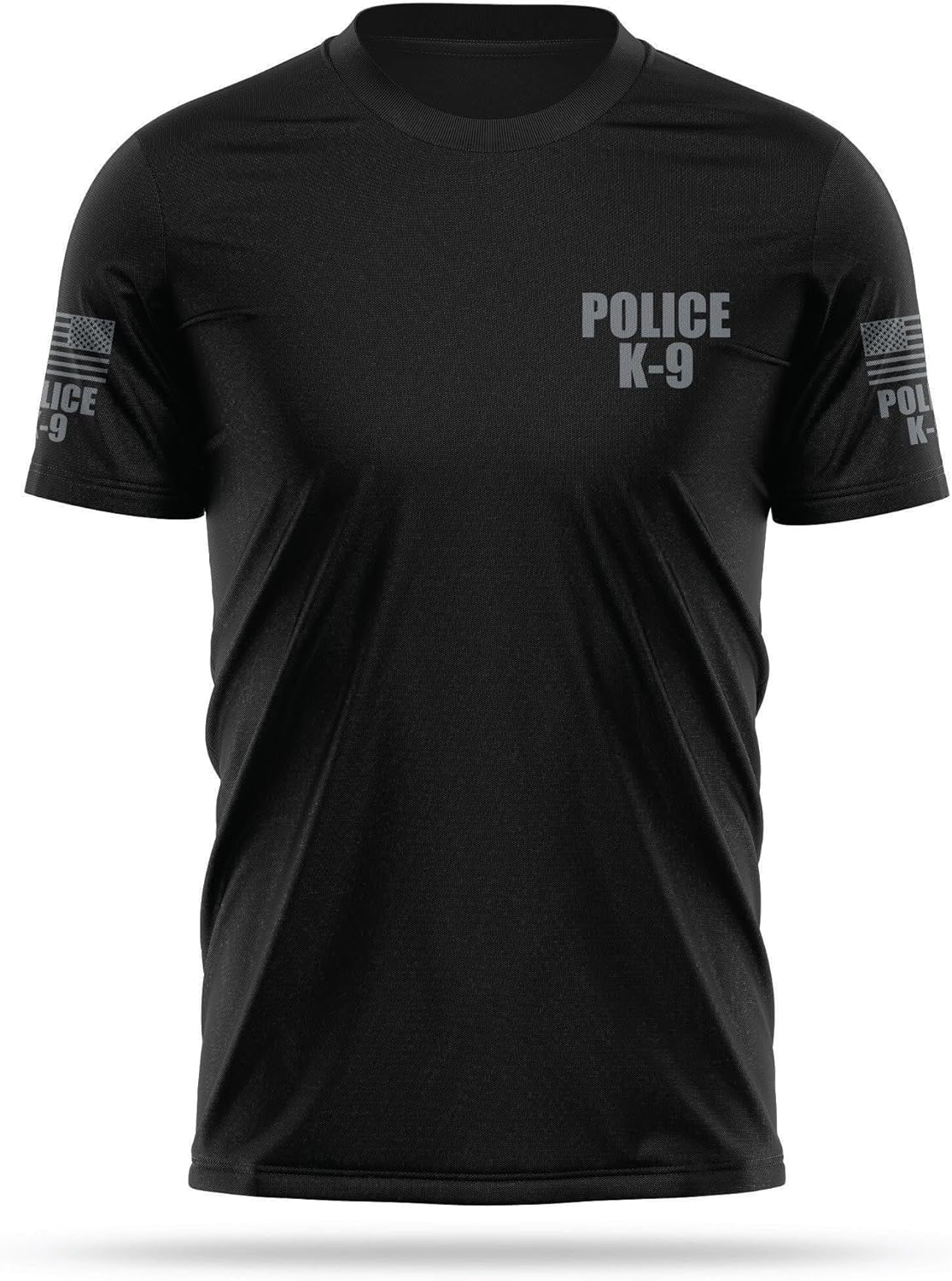 Police K9 Utility Shirts for Men - USA Patriotic Lightweight Tee - Micro Polyester, Moisture-Wicking Quick-Dry.