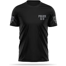 Police K9 Utility T Shirt for Men - USA Patriotic Lightweight Tee - Micro Polyester, Moisture-Wicking Quick-Dry Comfort. Perfect for On Duty Use
