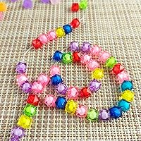 Vista 5 de Ball 400pcs Transparent 8mm Beads Crystal Spacer Beads, Round Beads Inside for Jewelry Making (Ball-Mixed)