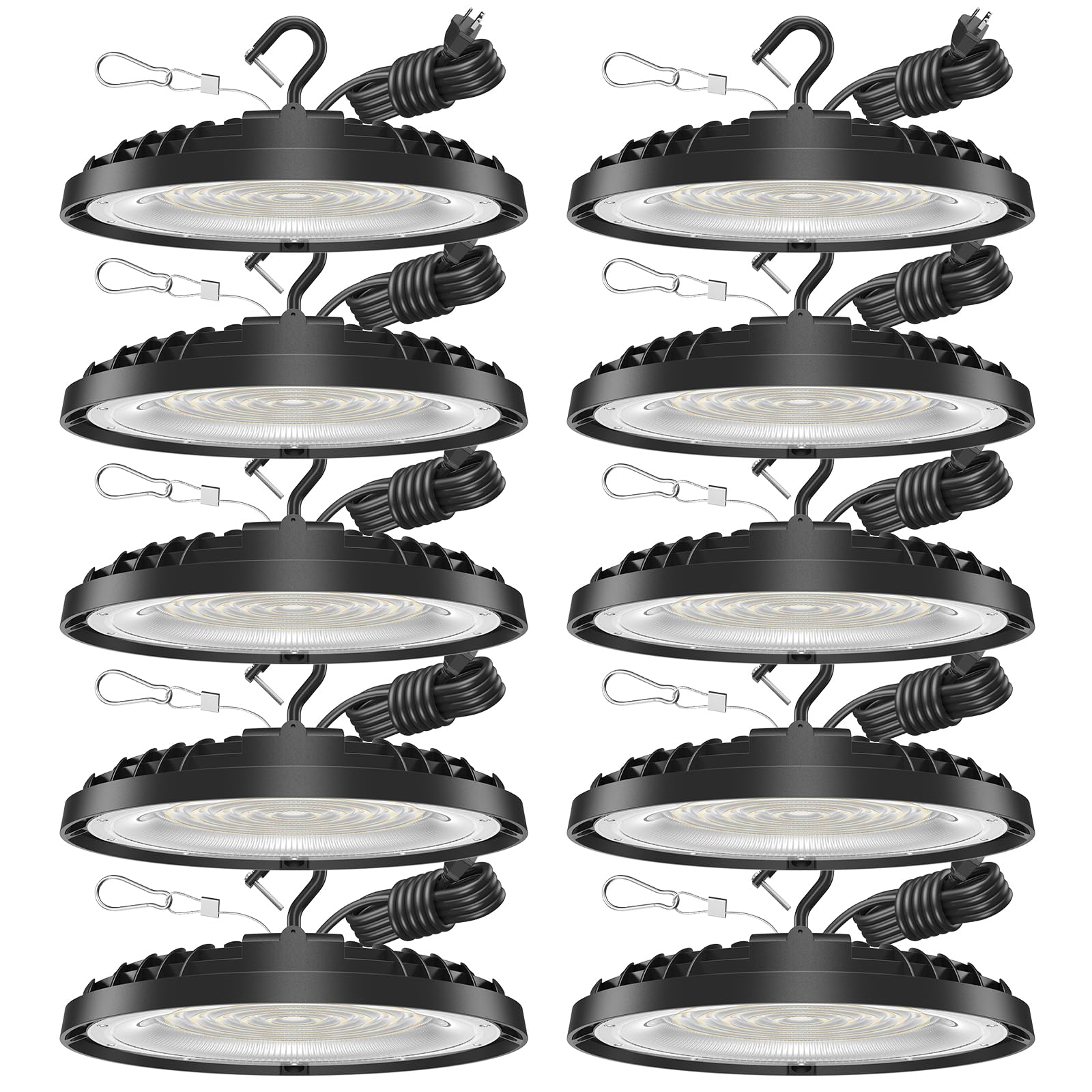 150W UFO LED High Bay Light 21 000LM LED Shop Lights Fixture with US Plug 5ft Cable 5000K