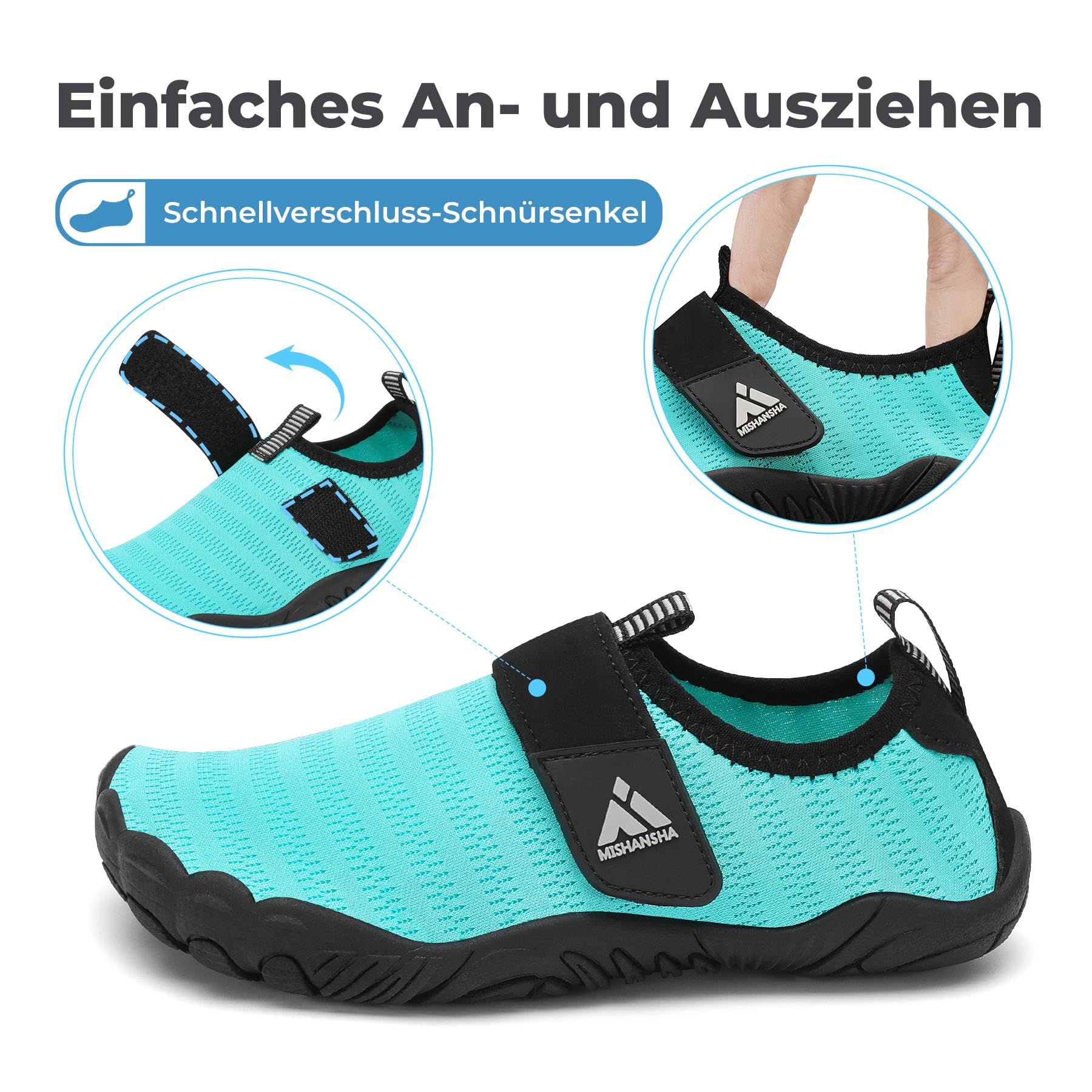 Mishansha Zapatos de Playa Niño Niña Secado Rápido Escarpines Agua Antideslizantes Zapatillas de Piscina Surf Buceo Talla 24-35 EU