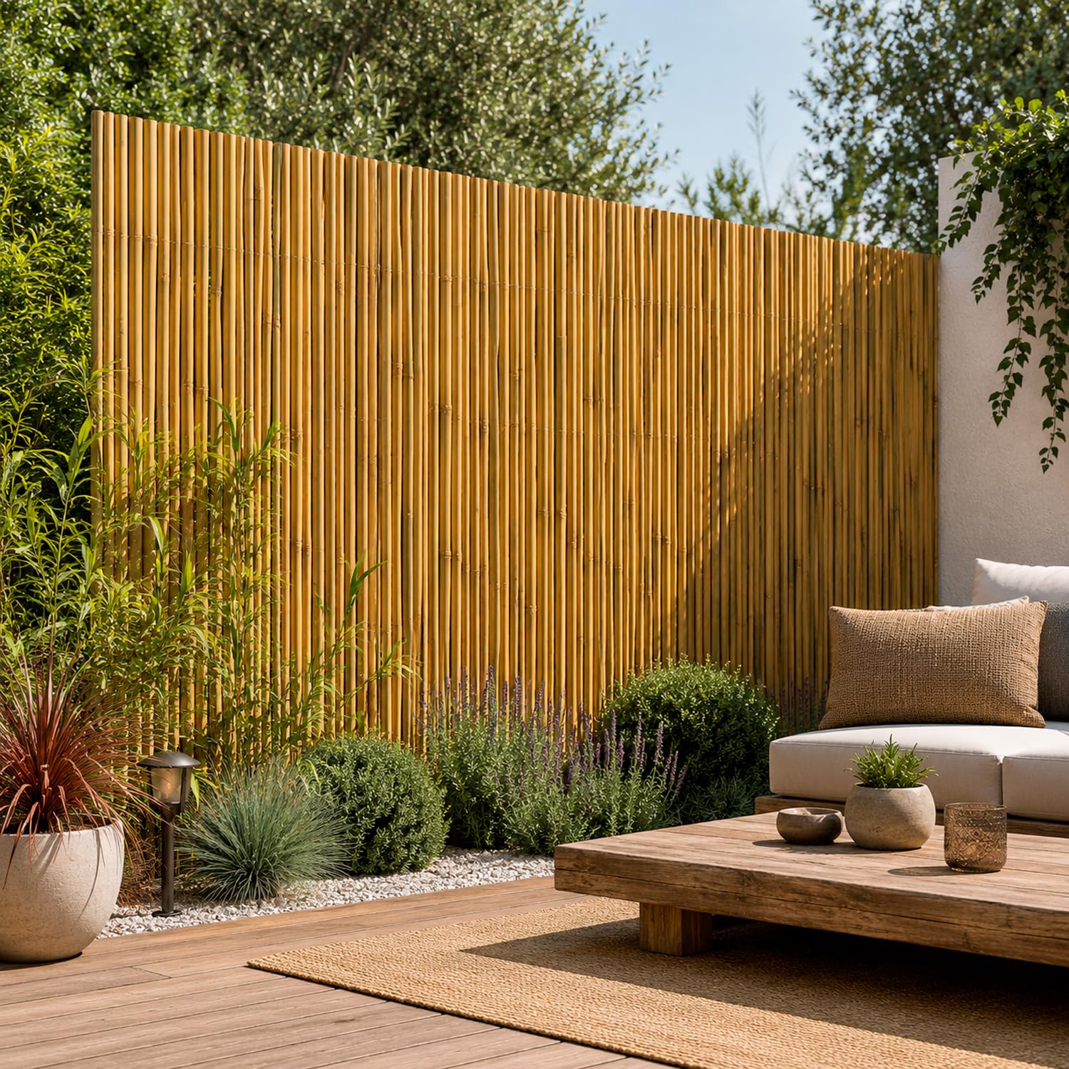 Arella In Bambù Naturale Per Recinzione E Copertura Da Esterno Schermatura Privacy Stuoia Canna Cannette Bamboo Ombreggiante Per Giardino Terrazza Balcone Gazebo 1x3 Metri