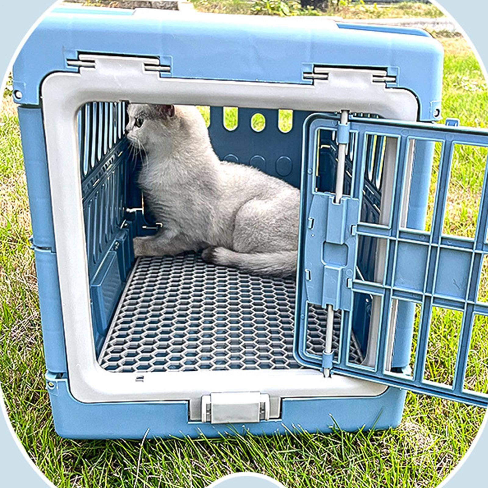 Transportín Para Gatos Y Mascotas Bolso Transportador Plegable y Portátil | Transportín Pequeño con Asa Para Gatitos, Cachorros, Exterior, Avión, Coche, Viaje, Acampada Y