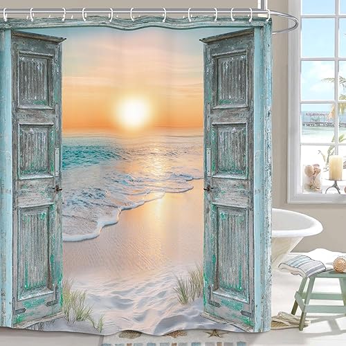 Miniatura 8 de Cortina de Ducha de Gato Negro 60Ancho x 72Largo Pulgadas Gótico Fase Lunar Flor Brujeril Estrellas Místicas Celestiales Beige Tarot Juego de Baño