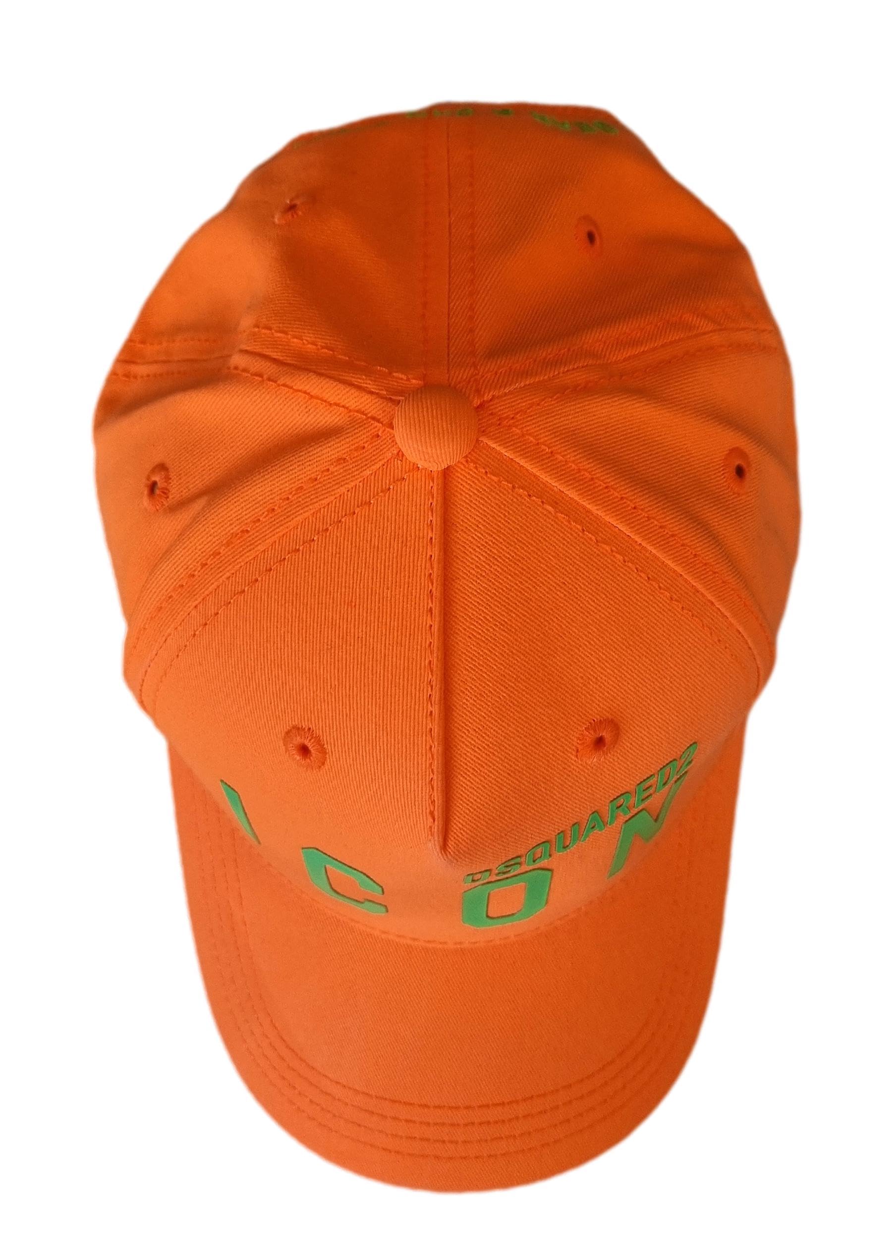 DSQUARED2 Junior Cappello Berretto Baseball Uomo D2F222U tg.3 Arancione-Verde