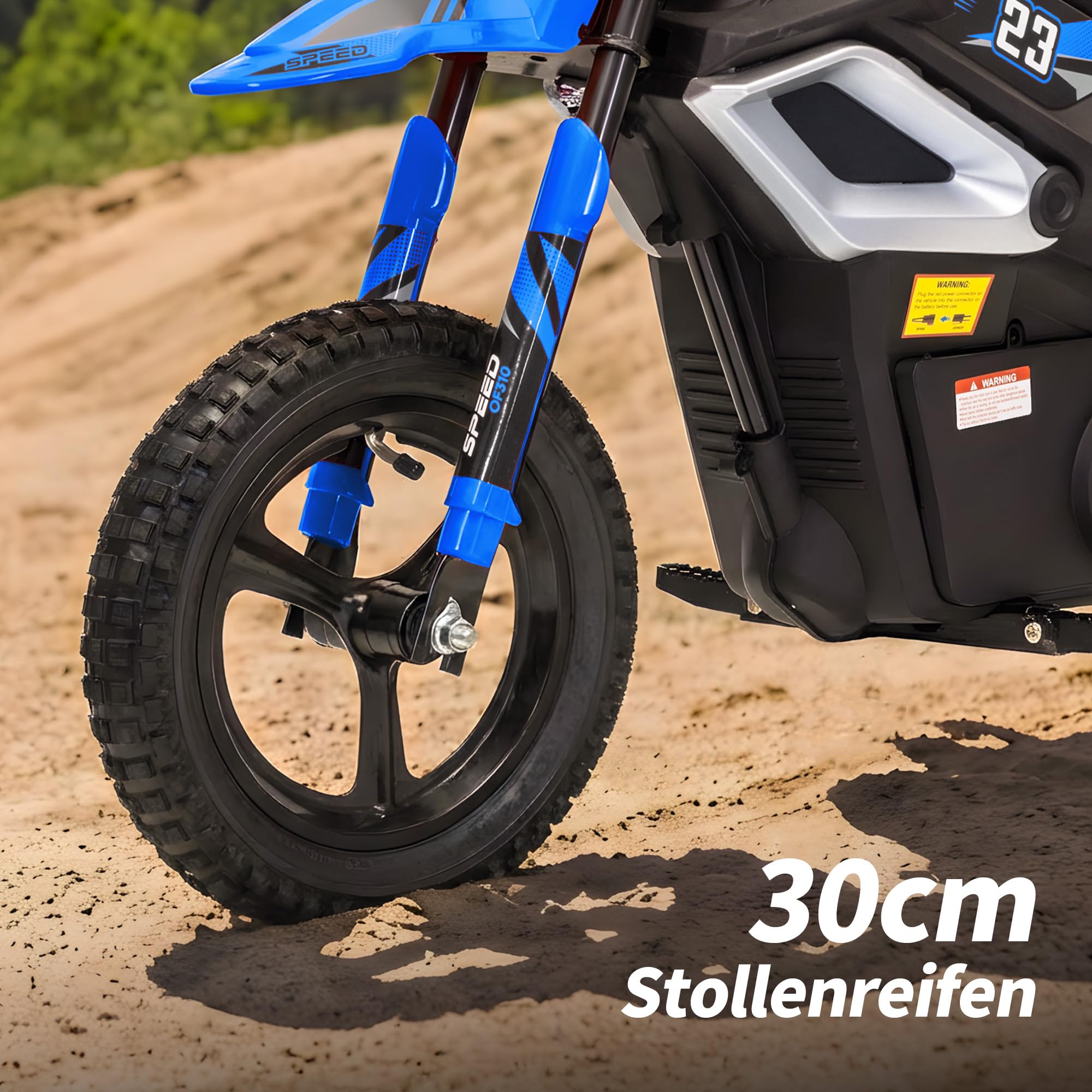 Hikiddo 24V 350W Kinder Motorrad Elektrisch ab 6 Jahre, 60kg Tragkraft