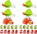 Frog Mask Tongue Game Set - Multiplayer Party Game with Blow Tongue Mask and Blowing Air, Lizard Tongue Mask Game (4pcs)