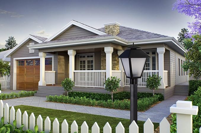 Lámpara de Poste Solus Colonial Exterior – SPC110 con LED 3000K o 4000K, para poste de 3", Pantalla de Acrílico Nublado, Negro o Blanco miniatura 2