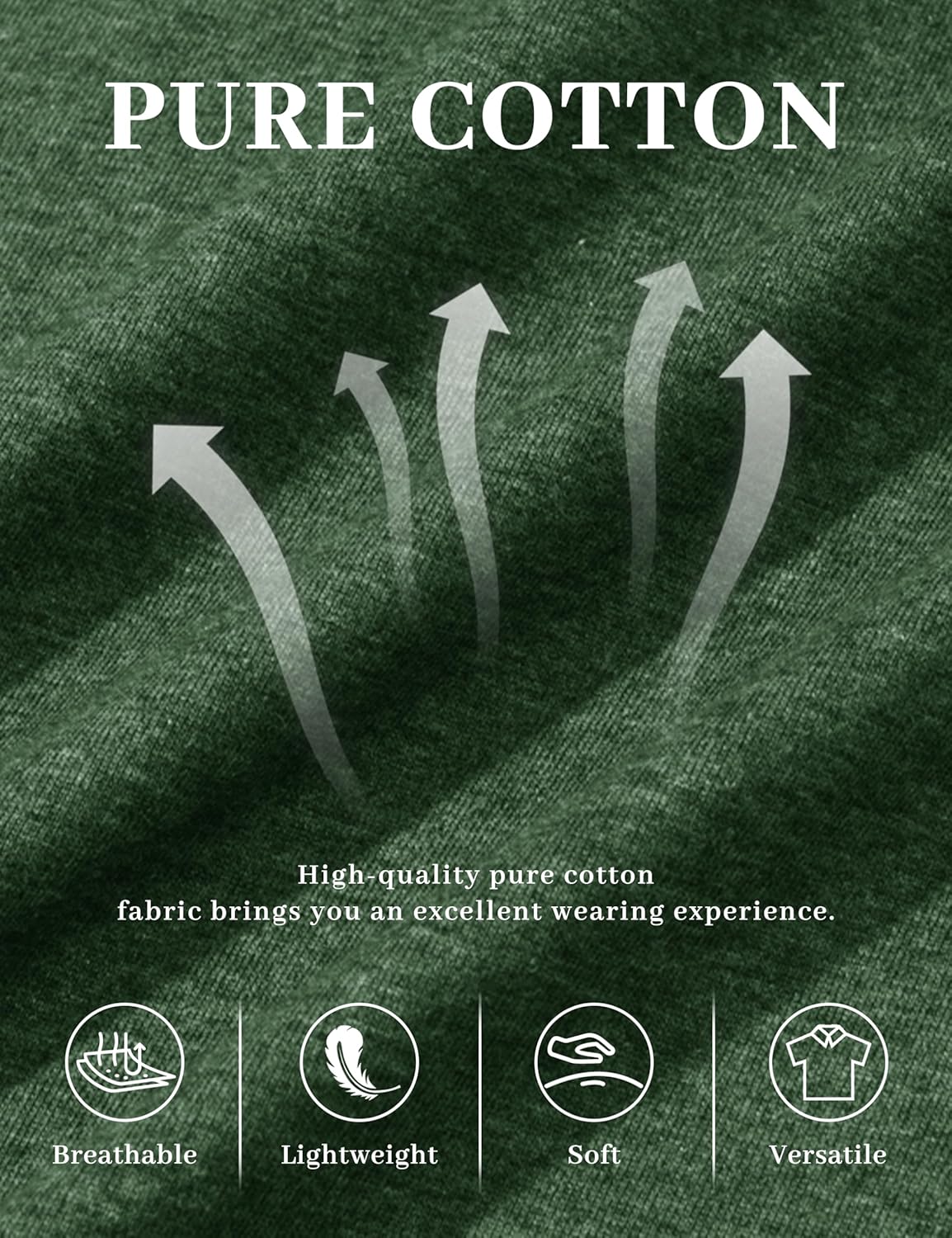 MAGNIVIT Men's Long Sleeve Shirt Cotton T-Shirt Casual Lightweight Breathable Shirts Crew Neck Plain Soft Basic Tees - Image 5