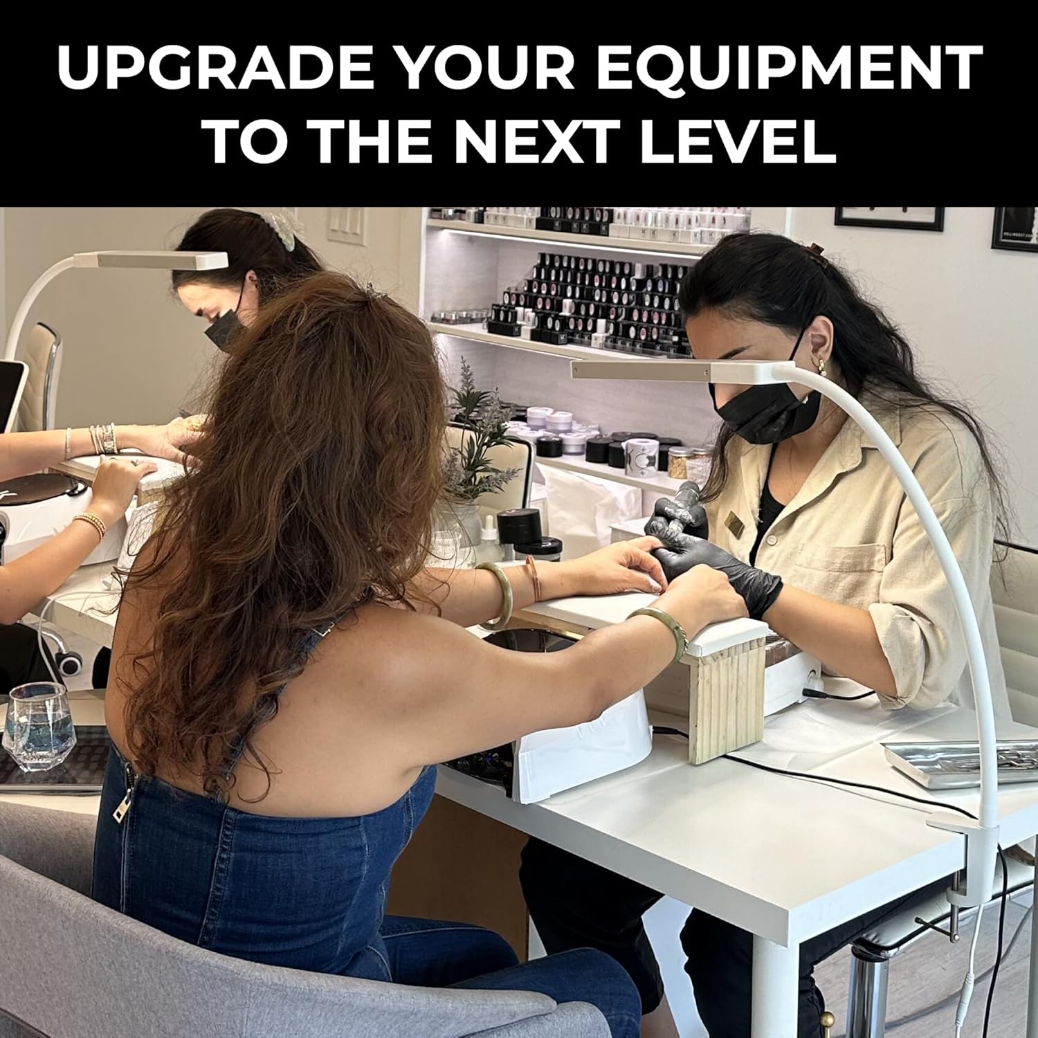 LK LISA KON LED Desk Lamps for Home Office, Eye-Caring Desk Light, Economic Nail Lamp for Desk, Dimmable Table Lamp, Reading lamp with Strong Fastening and Clamp