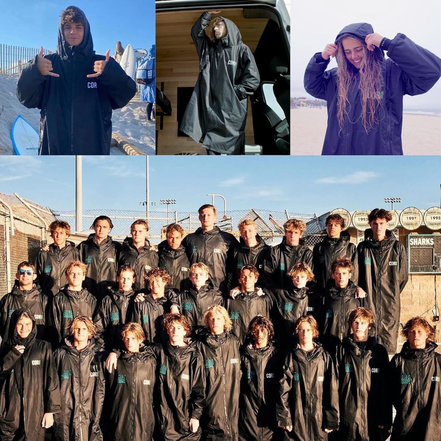 COR Surf Swim Parka for Youth and Adults | Heavy-Duty Weatherproof Swimming Jacket with Size Options for Men, Women and Kids - Image 8