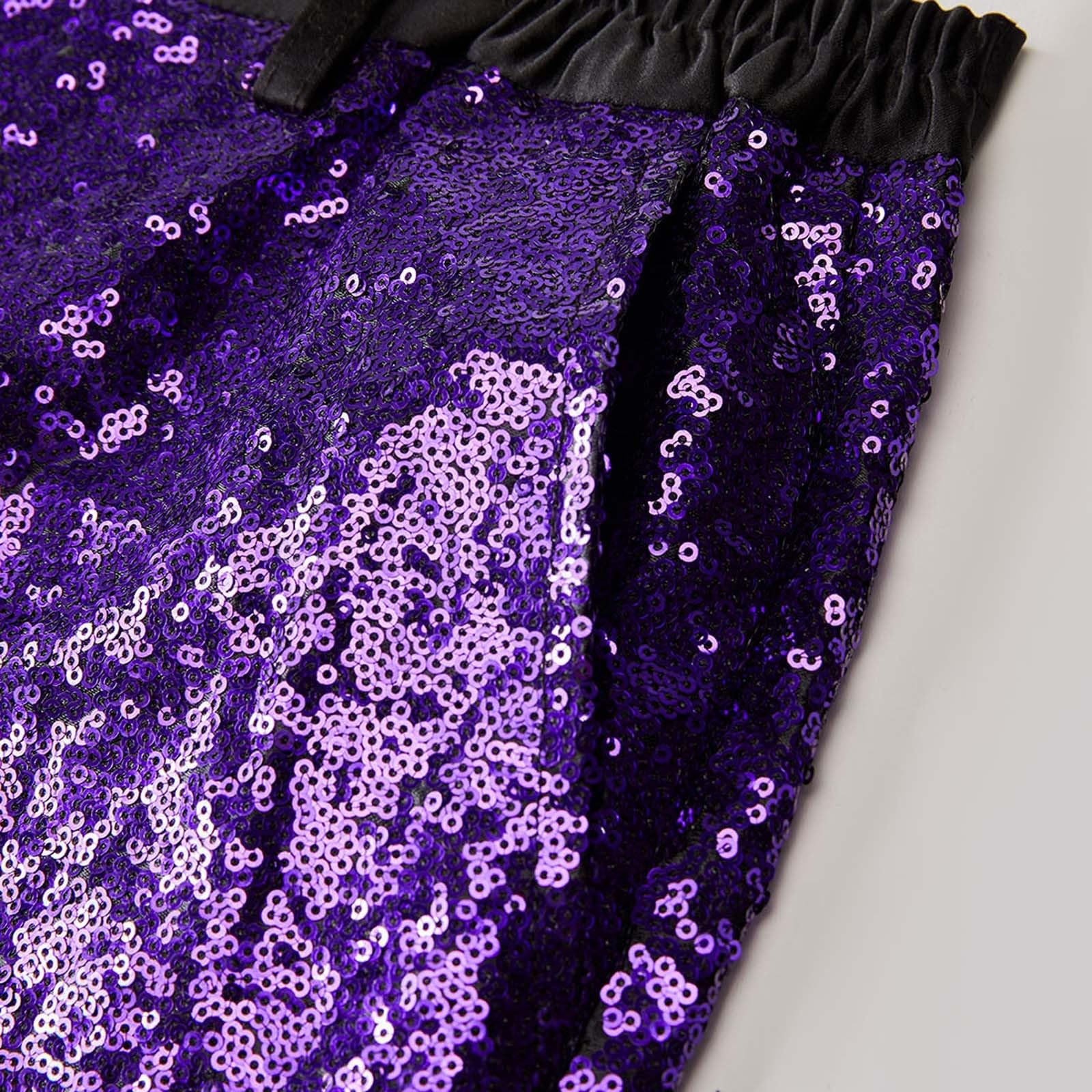 Générique Pantaloni con paillettes sfumati per uomo Leggings da danza jazz per festival di musica discoteca retrò anni '70 e '80 adatti per cosplay, feste e carnevale
