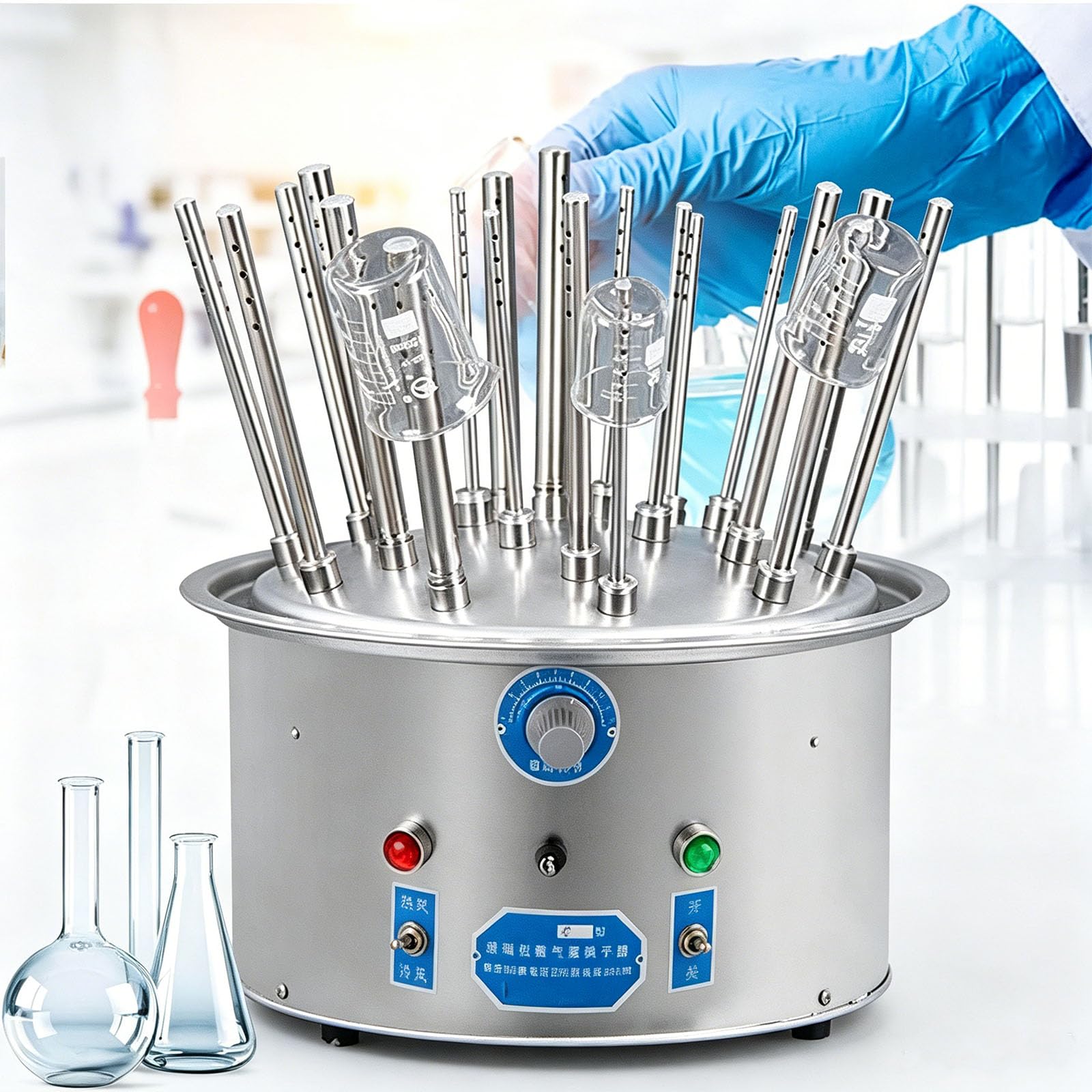 Suszarka Do Szkła Laboratoryjnego 800 W, Elektryczna Suszarka Przepływowa Z 30 Rurami, Regulacja Temperatury 40-120°c, Do Szkła Laboratoryjnego, Probówek Stomatologicznych, Butelek