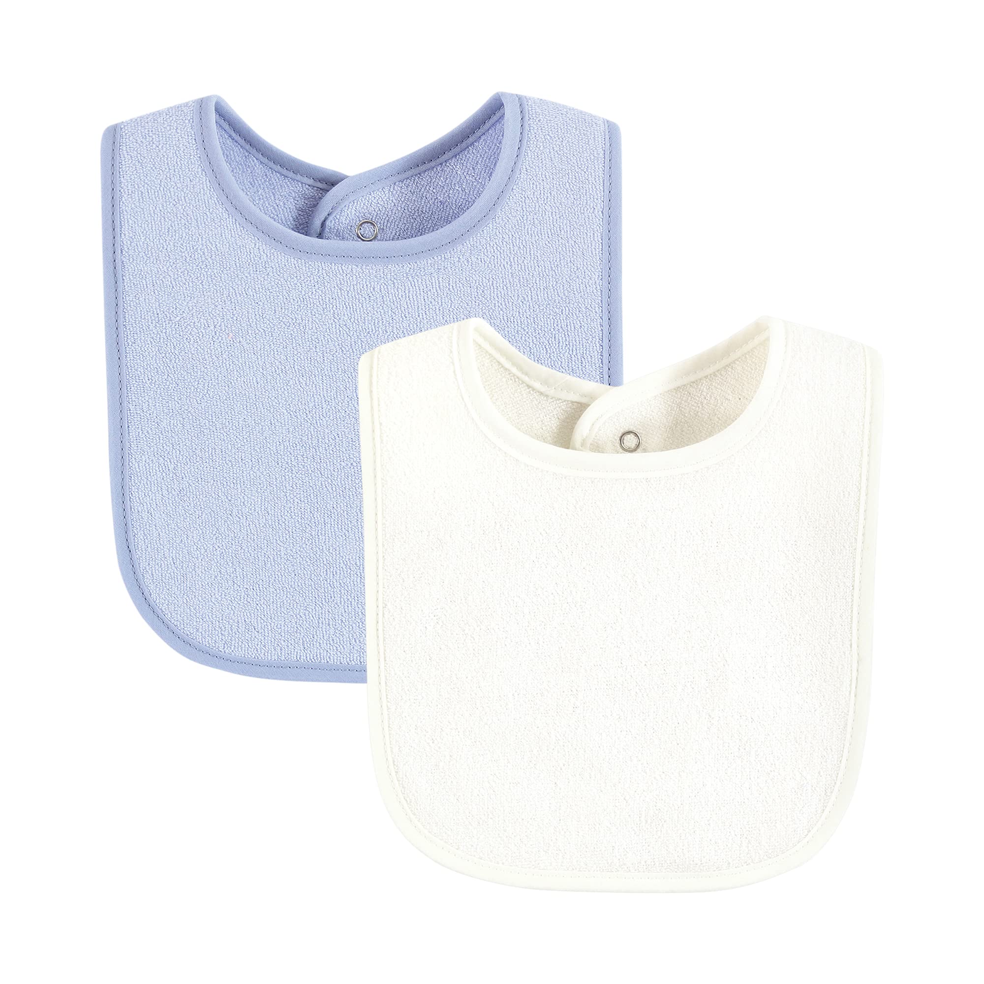 Hudson Baby Unisex Baby Drooler Bib with Waterproof Lining, Pink Blue, One Size