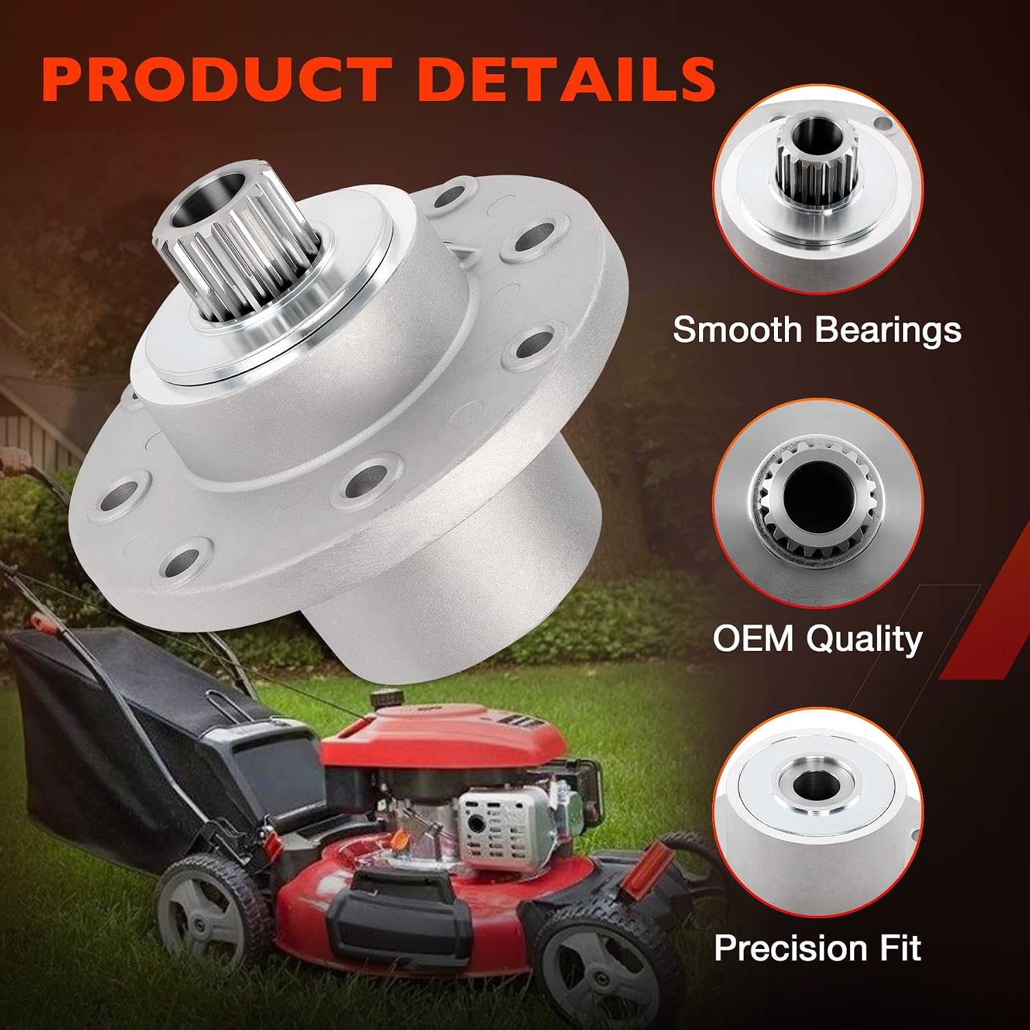 918-05125 Mower Deck Spindle Compatible with Cub Cadet DS60 Tank M48 M54 M60 M72 Tank S S6032 S6031 WAM GF1748 HF1748 HFF1748 Replaces# 618-05125, 01003532, 01003532A, 01003532AP, 01003532P