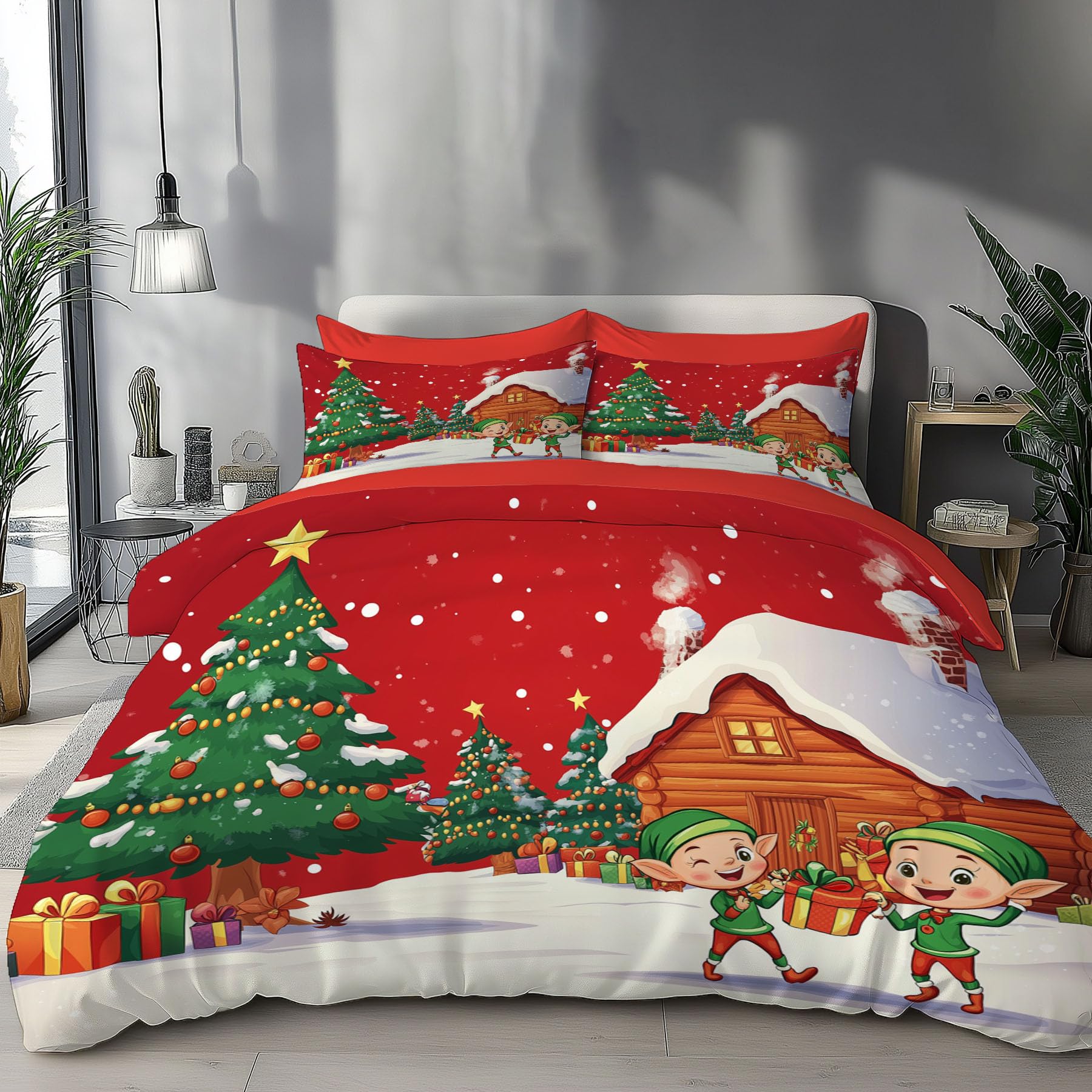 Housse de couette elfe de Noël pour adoucir vos nuits