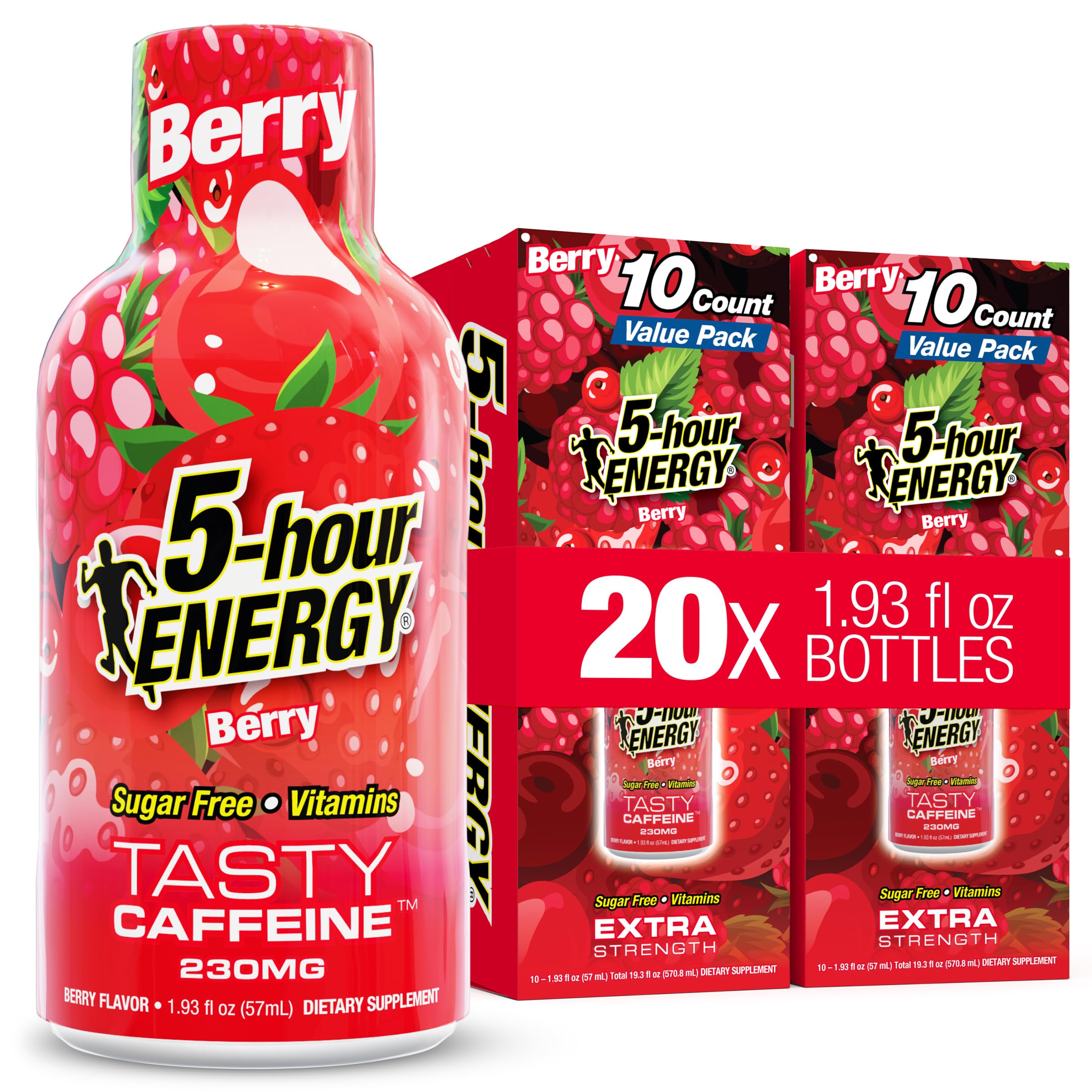 Amazon.com : 5-hour ENERGY BERRY Flavor, 20 Count, 1.93 Fl Oz