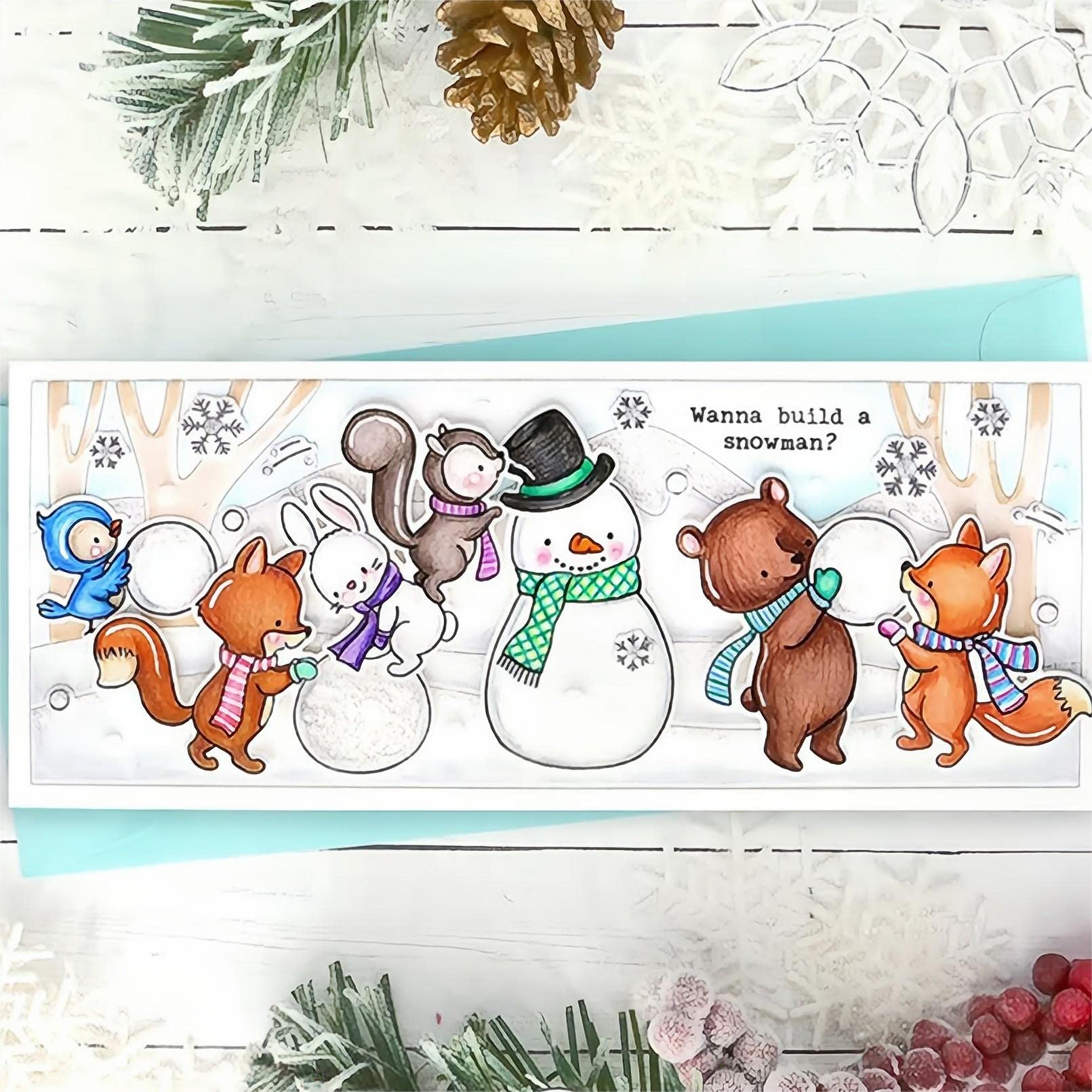Set Timbri E Fustelle Natalizie Orsetto - Qoiseys, Stencil In Silicio E Acciaio Per Scrapbooking E Biglietti Fai Da Te - 5