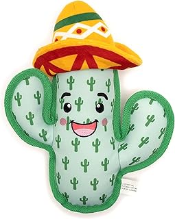 The Worthy Dog Cactus Toy | Durable & Chew-Resistant | Engaging Play with Multiple Squeakers | Made with Safe, Non-Toxic Material | Perfect for Indoor & Outdoor Play | Tug & Toss & Play Large