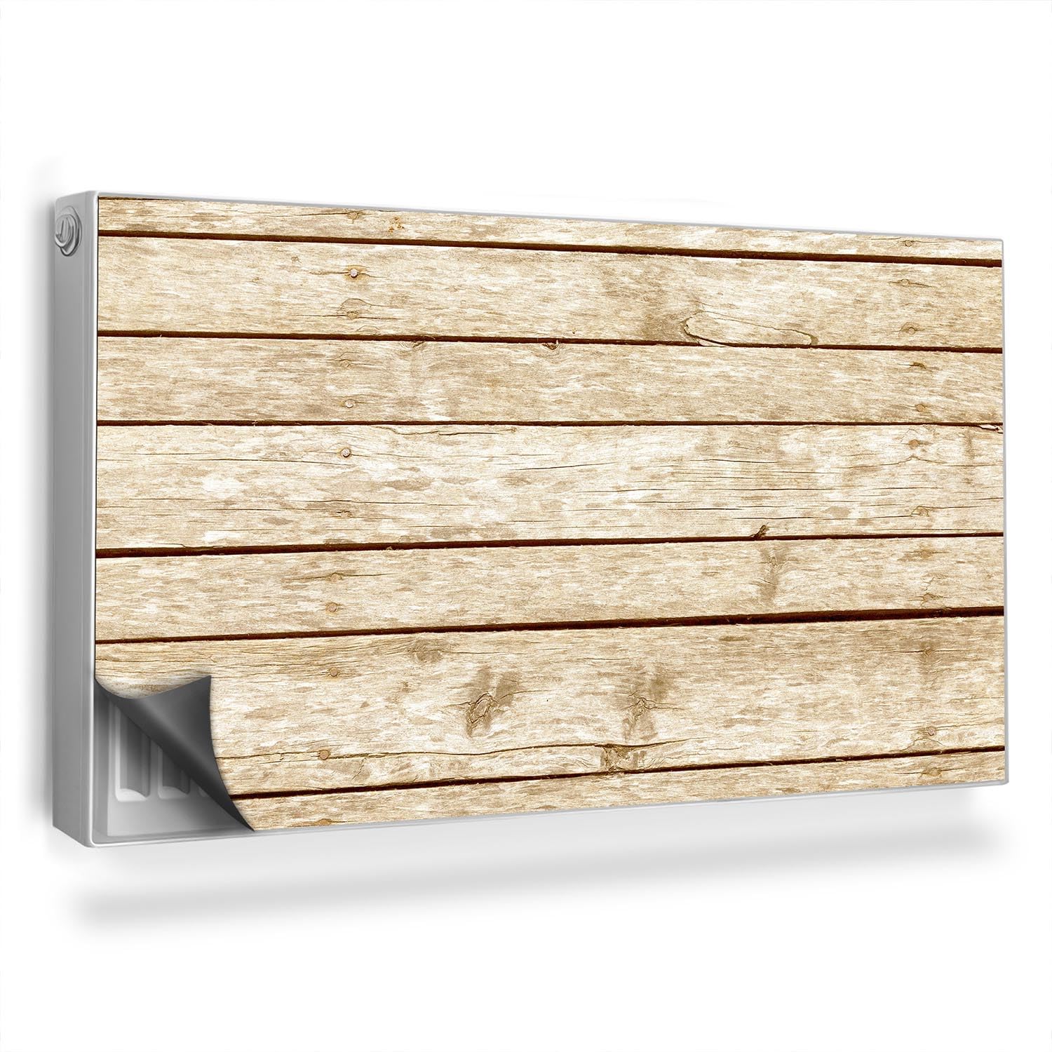 Cache radiateur 110x60 cm pour masquer un radiateur jauni avec effet bois