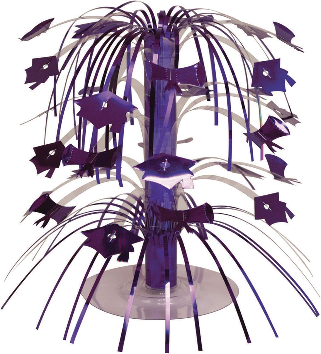 Pack of 12 Purple Mini Cascade Centerpiece Graduation Party Decorations 8.5"