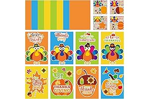 Thanksgiving Kids Card Making Kit for Girls 24pcs