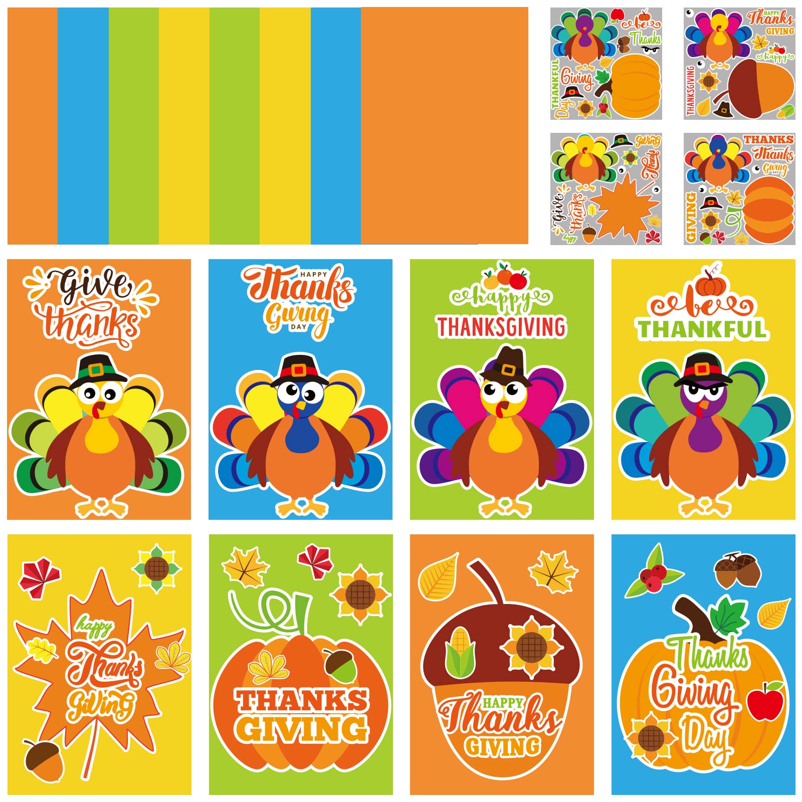 Amazon.com: 24pcs Thanksgiving Card Making Kits Supplies for Kids DIY  Handmade Greeting Thank You Card Art Crafts Set Gifts for Teacher Girls  Boys Birthday Classroom Exchange : Toys & Games