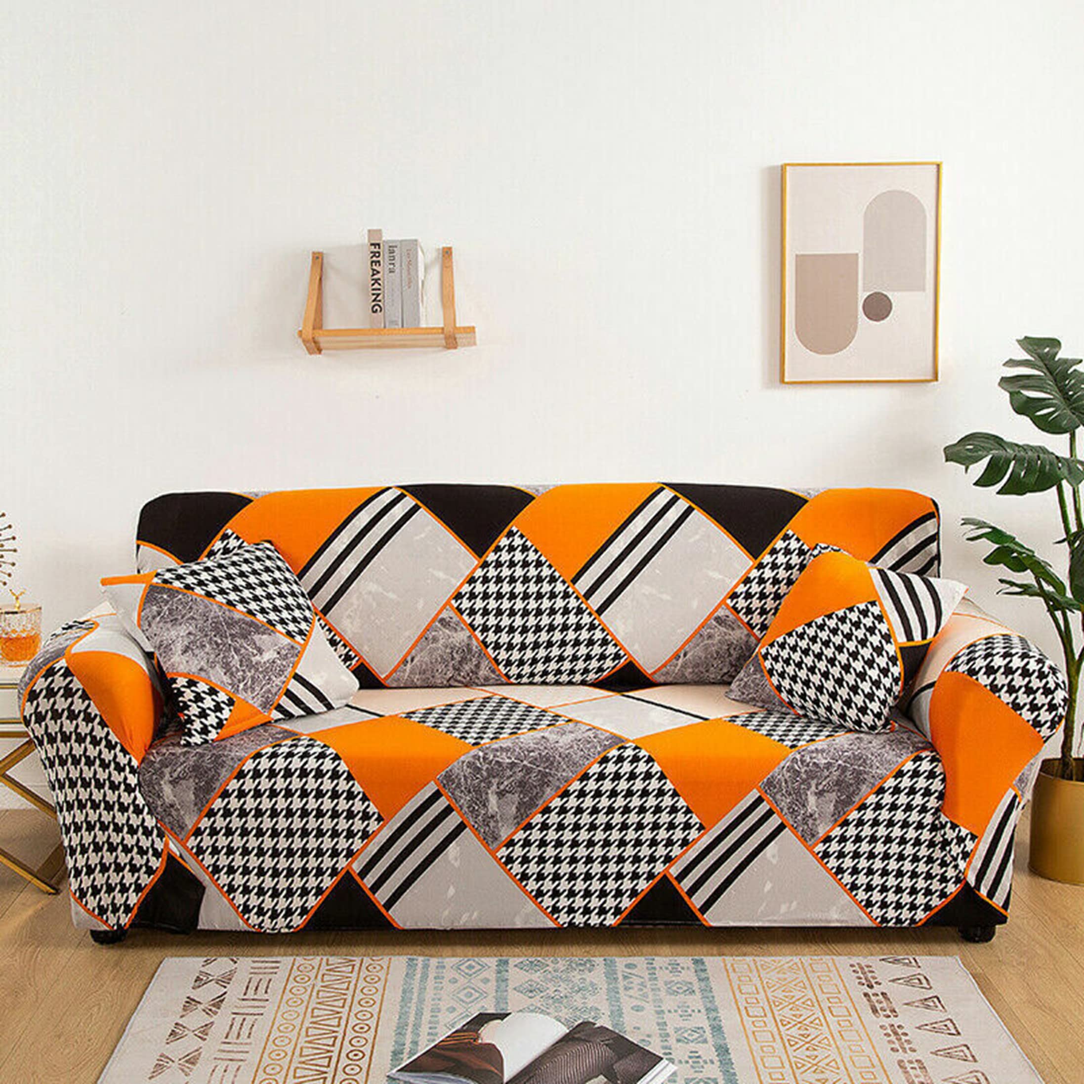 Lukzer Universal 4 Seater Sofa Cover With 2 Pillow Case 140 Gsm Big Elasticity Slipcover For Couch Protector Stretchable (Colorful Patterned Design/230-300Cm) Sc-034-04, Multicolor (B0BM6DNPVF) Amazon Price History, Amazon Price Tracker