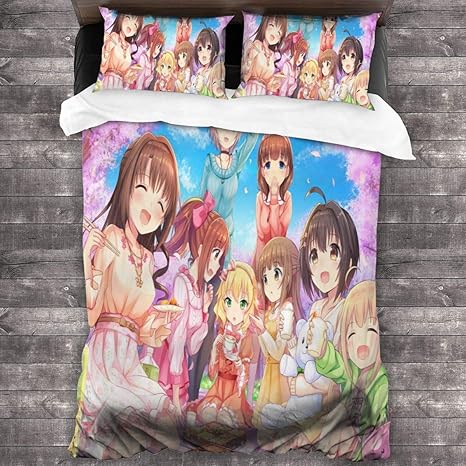 Amazon 寝具カバーセット 掛け布団カバー 枕カバー アニメの女の子 86 X70 掛け布団カバー1個と X30 枕カバー2個 快適な夜の眠りと起床感を実現する100 マイクロファイバー生地 暖かく快適 寝具カバーセット オンライン通販