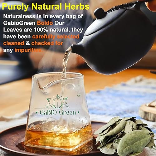 Miniatura 3 de Boldo Hojas secas, (3 onzas3.00 oz) hoja de Boldo entera, 100% desintoxicación natural, hojas de boldo, té de hierbas Peumus Boldus, té boldo,