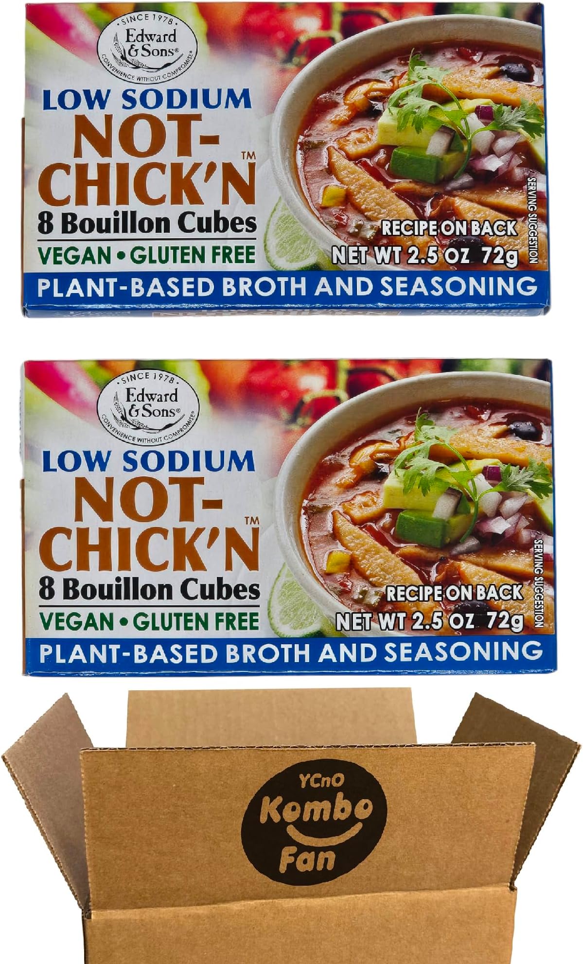 Edward & Son's Vegan Chicken Beef Vegetable Bouillon Cubes