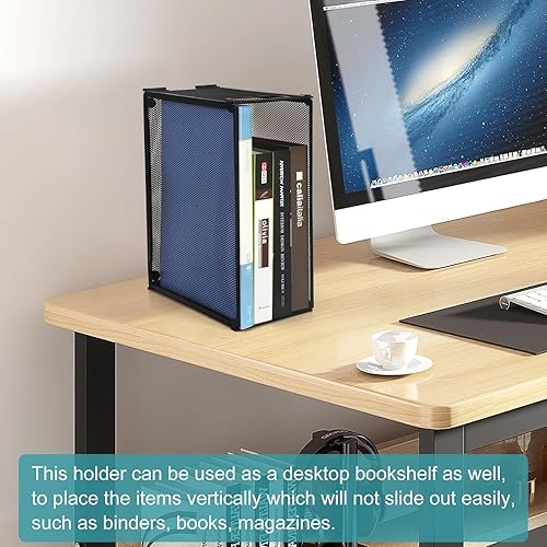 Miniatura 4 de YIK TUNG Soporte para carpetas de archivos colgantes, organizador de archivos de metal para escritorio, caja de almacenamiento de archivos