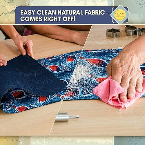 Miniatura 7 de Chocolate Lemon Camino de mesa de salvamanteles  Resistente al calor 350 F, impermeable, reversible para platos calientes, platos y macetas (jardín