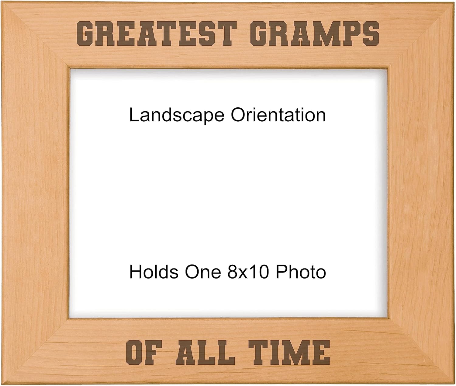 Gift for Grandpa Greatest Granddad of All Time Engraved Wood Picture Frame Fathers Day