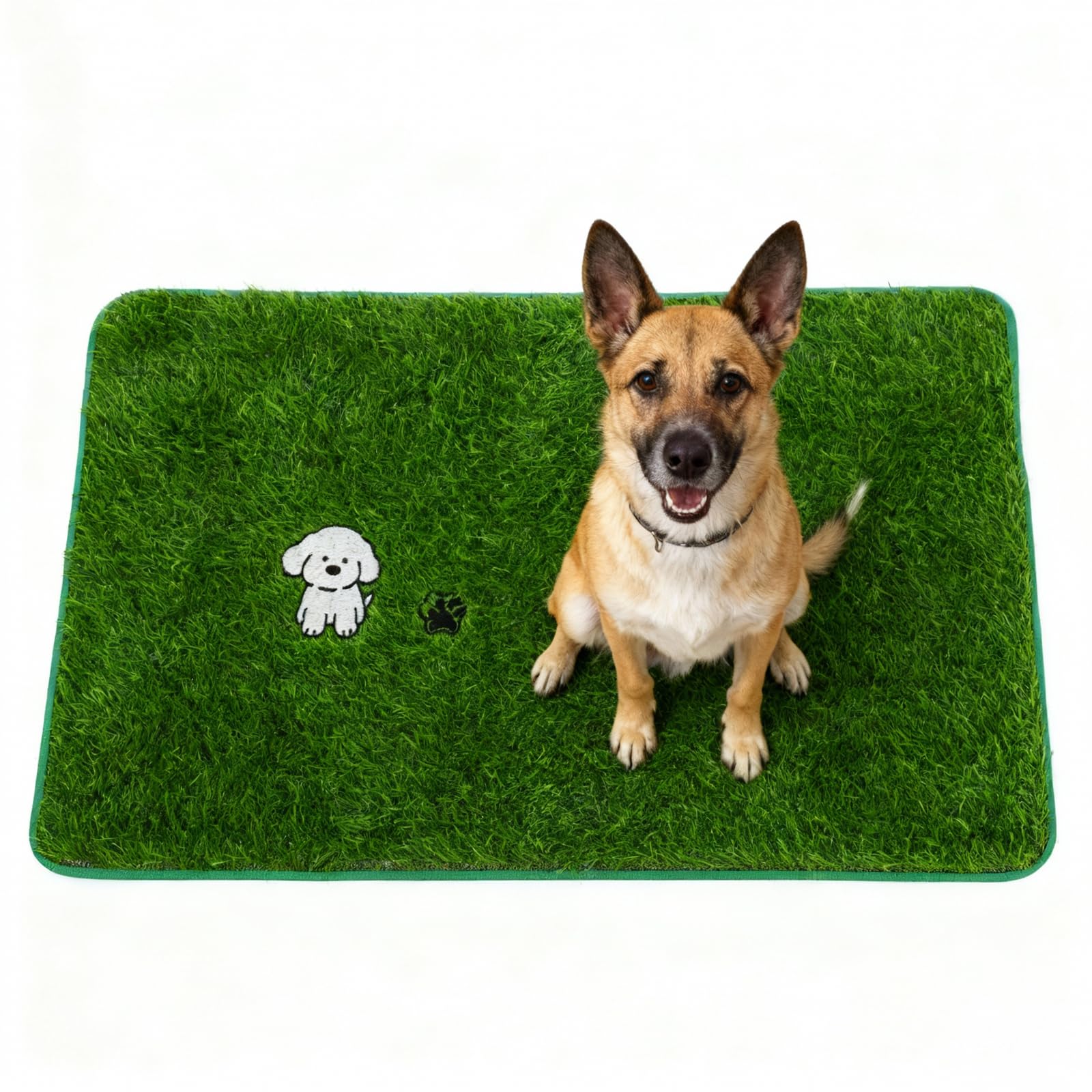 Tapis d'herbe Artificielle pour Chiots, Toilettes pour Chiens, Dressage des Chiots, pour l'intérieur et l'extérieur,46x36cm