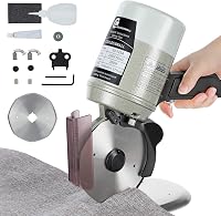 CGOLDENWALL YJ-125A Elektromos Ipari Szövetvágó 125mm Pengével - Textil Bőr Papír Vágógép 40mm Vágási Vastagság Pótpengével 6