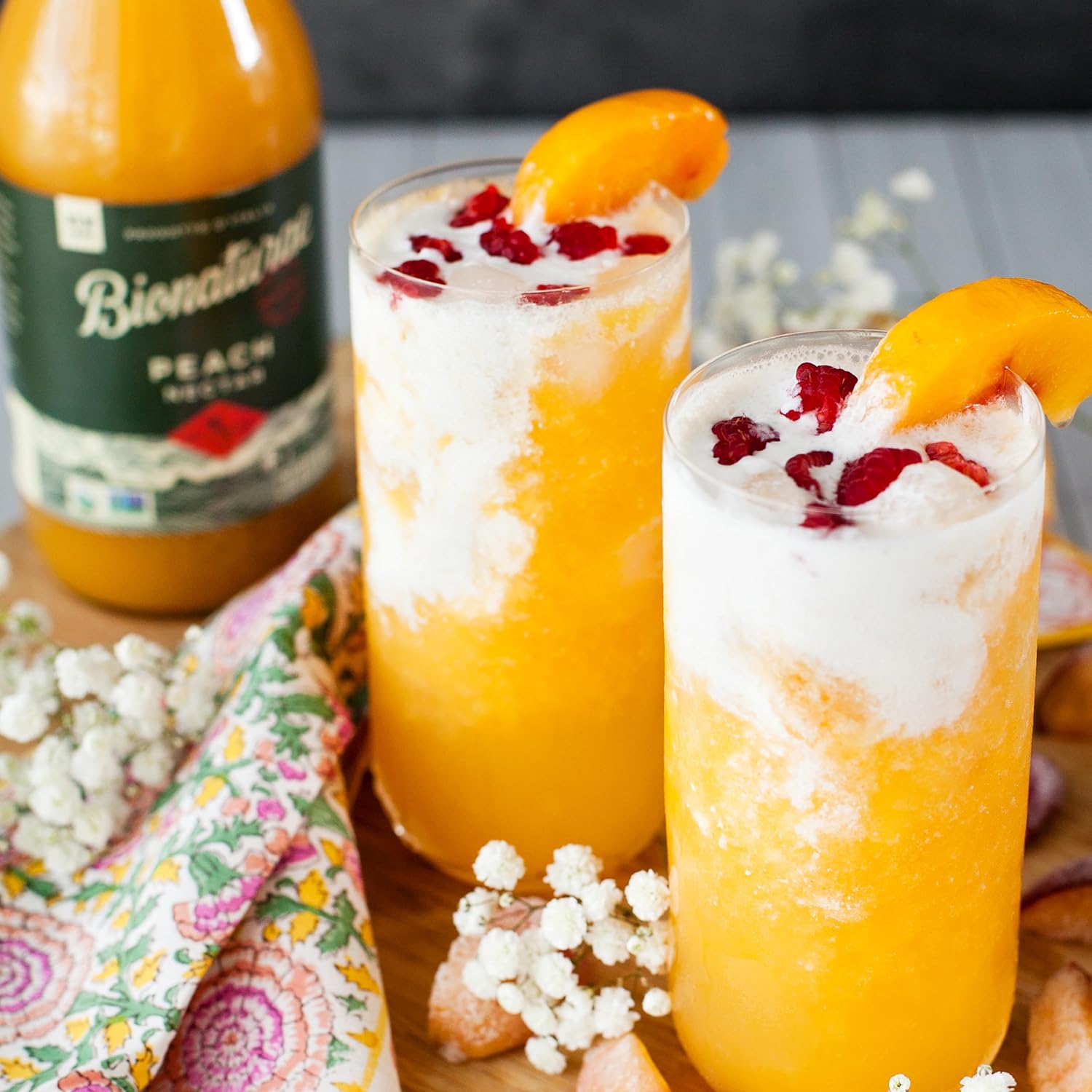 Bionaturae Organic Peach Nectar - Peach Nectar Juice, Non-GMO, USDA Certified, No Sugar Added, No Preservatives, Hand Harvested, Made In Italy - 25.4 Oz, 6 Pack