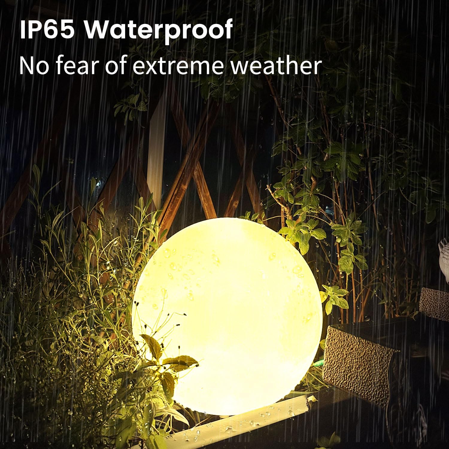 LOFTEK Solar Ball Lights with Ground Pile, RGB Colors Changing Floating Pool Ball Lights, IP65 Waterproof USB Rechargeable Solar Light for Outdoor Garden Pool Deco, 8-inch