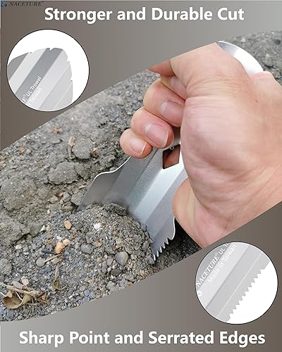 Miniatura 5 de NACETURE Paleta ultraligera de aluminio para mochileros, multiherramienta pequeña con mango más largo, esencial para senderismo, camping y bolsas de