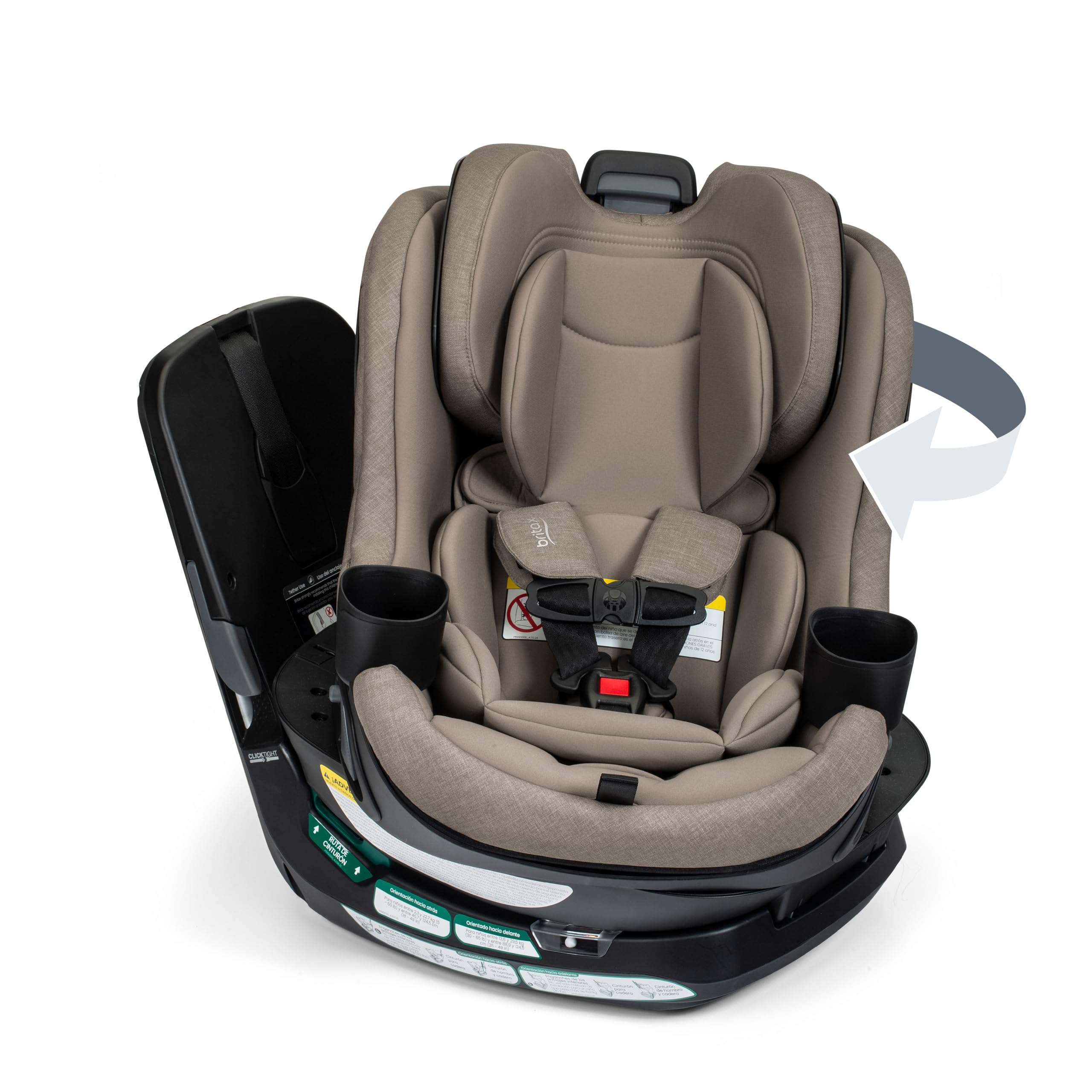 Amazon.com : Britax Galaxy360 Slim Rotating Convertible Car Seat, 2-in-1 Rotating  Car Seat for Infants & Toddlers with 360 SwivelSmooth Steel Ring, Extended  Rear-Facing and ClickTight Installation  Pebble : Baby