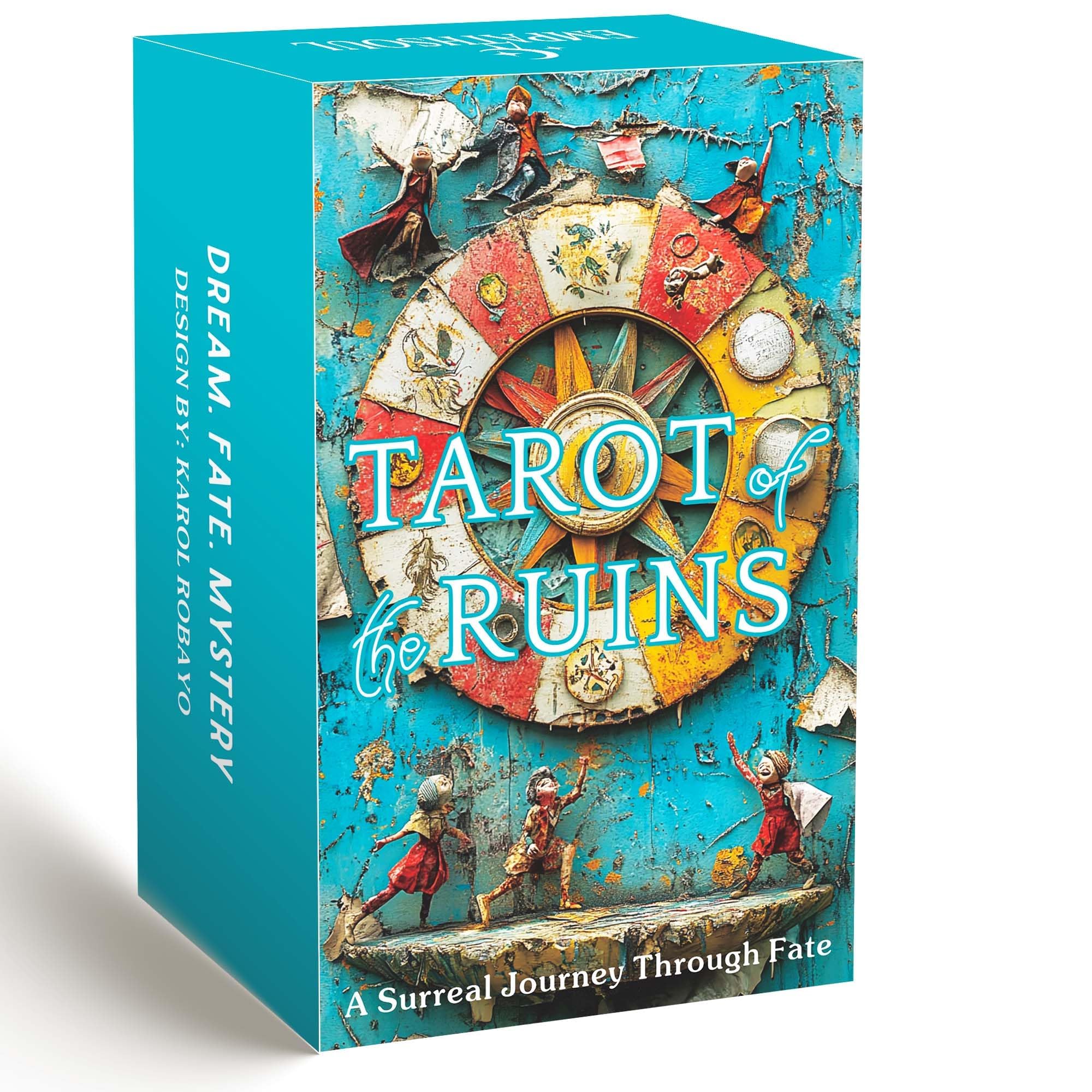 Tarot of The Ruins, 78 Surreal Collage Tarot Cards with Archaic Sculptural Art, IntuitionTarot for Beginners and Experienced Readers, Unique Tarot Cards with Guidebook