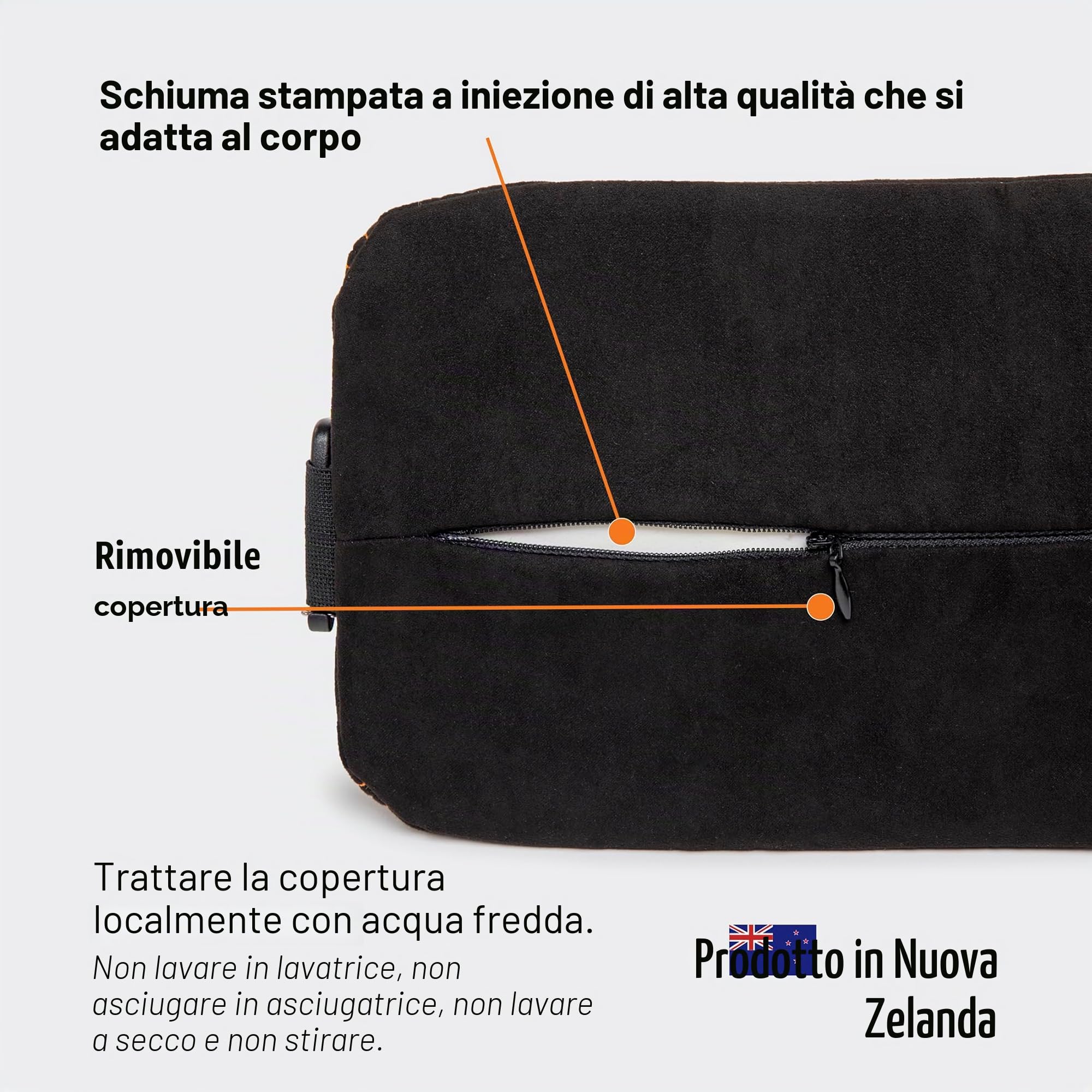 OPTP McKenzie - Supporto lombare sottile originale McKenzie, per sedie da ufficio e seggiolini auto